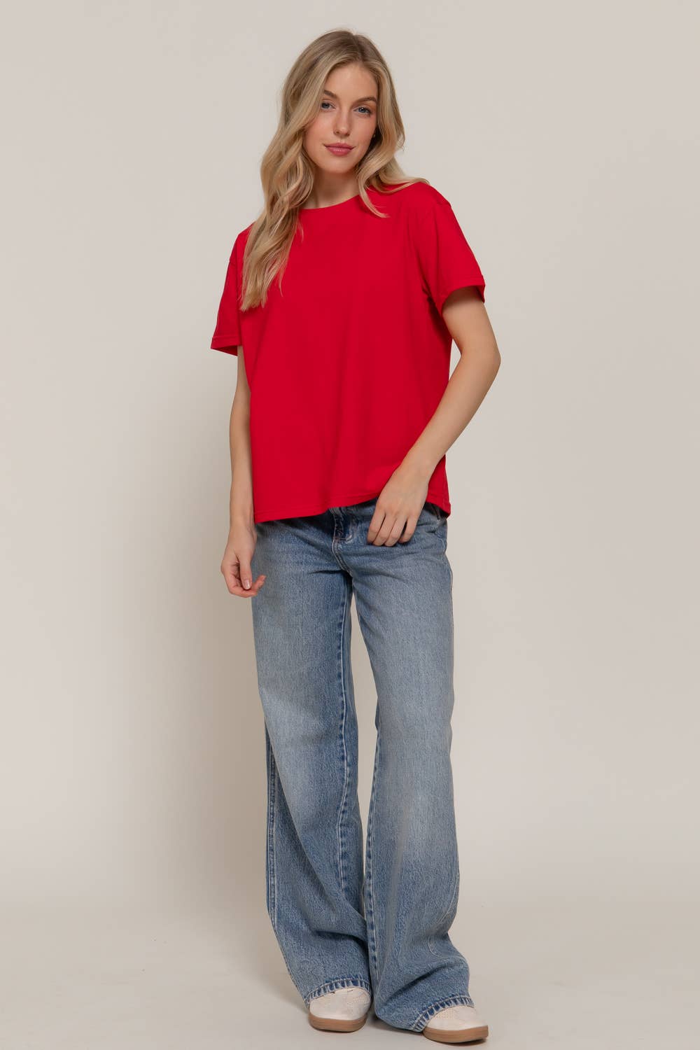 Active Basic | Active USA – wholesale Knit top – Women's – Short Sleeve Round Neck Tee41