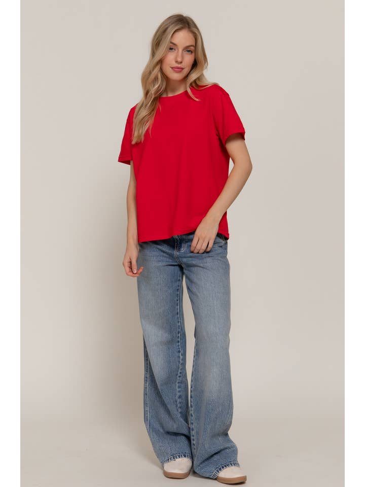 Active Basic | Active USA - Wholesale Knit Top - Women's - Short Sleeve Round Neck Tee45