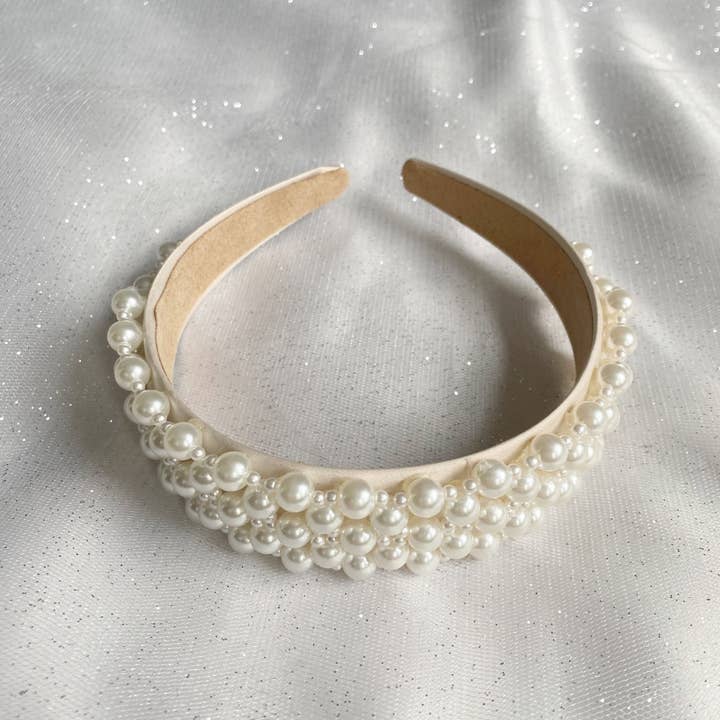 QueenMee Accessories - Wholesale Fashion Headband - Women's - Pearl Headband Woven1