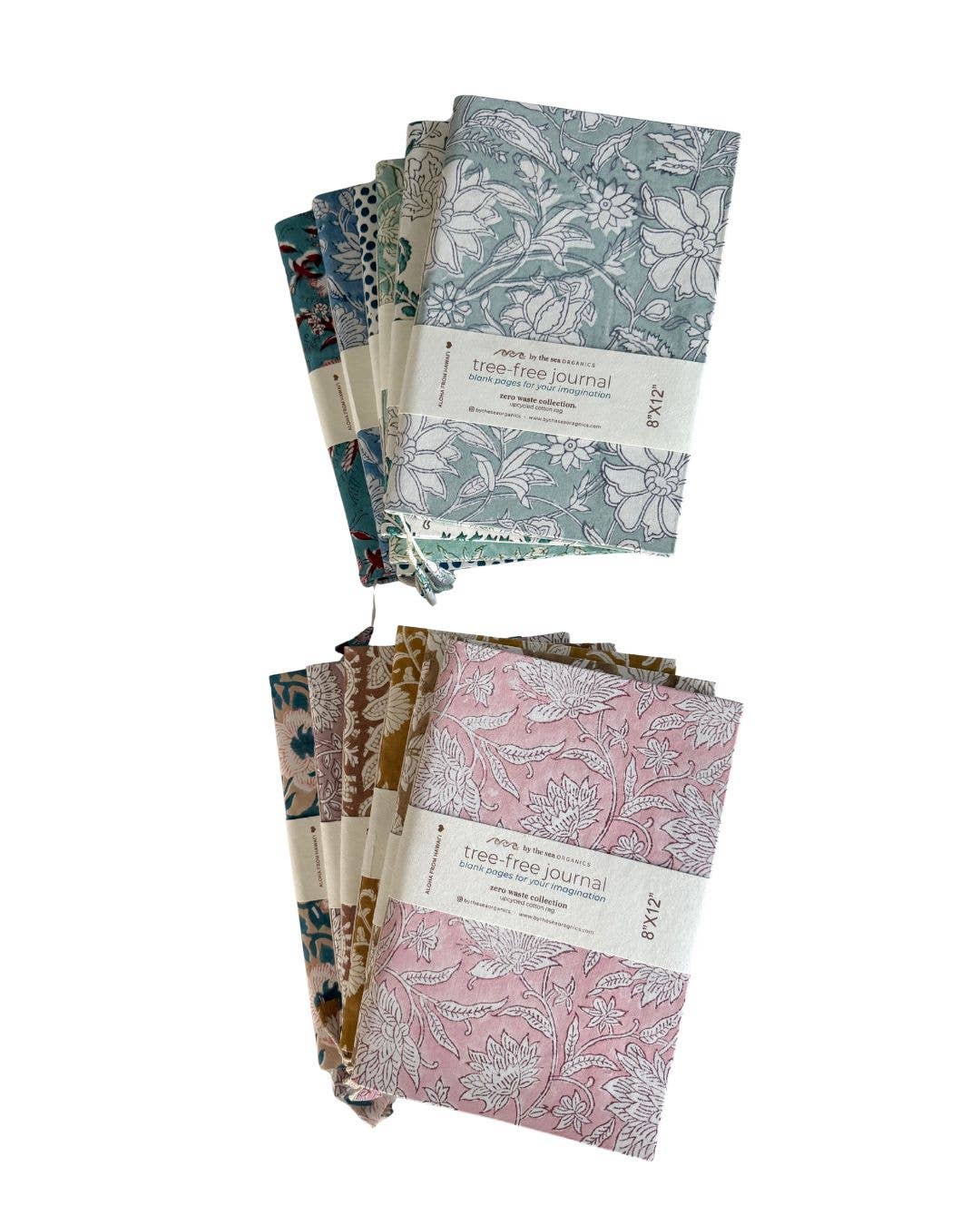 By The Sea Organics - Vente Journal intime - CARNET EN COTON COLLECTION ARC-EN-CIEL - 20 cm x 30 cm2