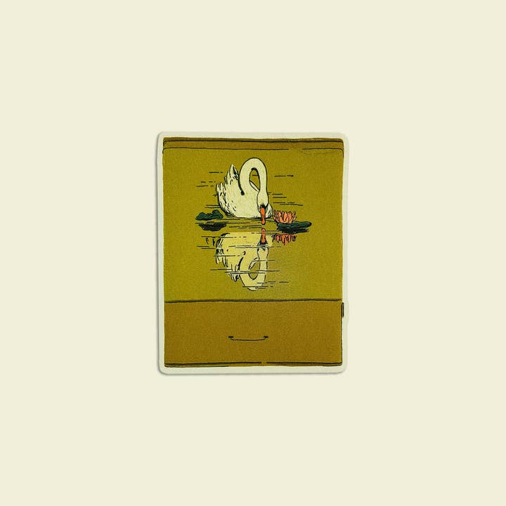 Artbaby & Co. - Wholesale Sticker - Vintage Swan Matchbook Sticker2
