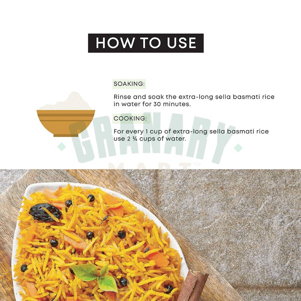 Granary Mart - Vente Riz - Riz basmati doré parboiled extra long3