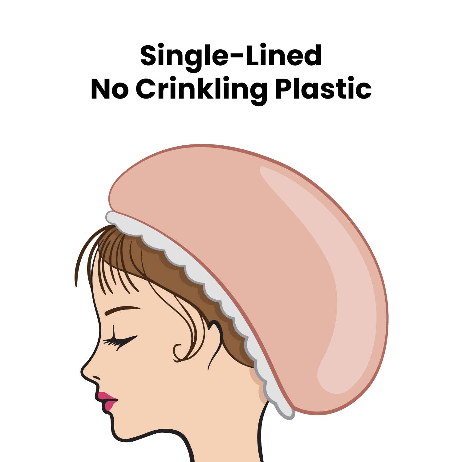 Lindo - Wholesale Showercap - Lindo Satin Shower Cap - Single Lined1