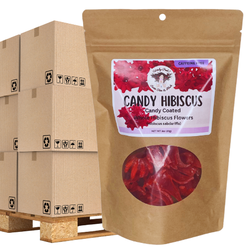 Witchy Pooh's Exotic Teas & Herbs – wholesale Fruit snacks – Witchy Pooh's Candy Hibiscus - Candy Coated Whole Hibiscus5
