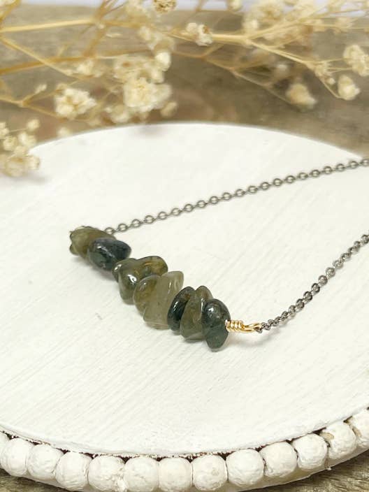 Labradorit Gunmetal halsband för wholesale av Rage Gems & Jewelry