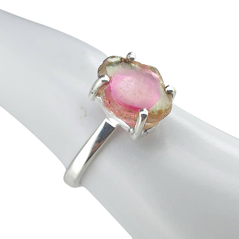 Amberman - Wholesale Cocktail/Statement Ring - Freeform Tourmaline Sterling Silver Ring2