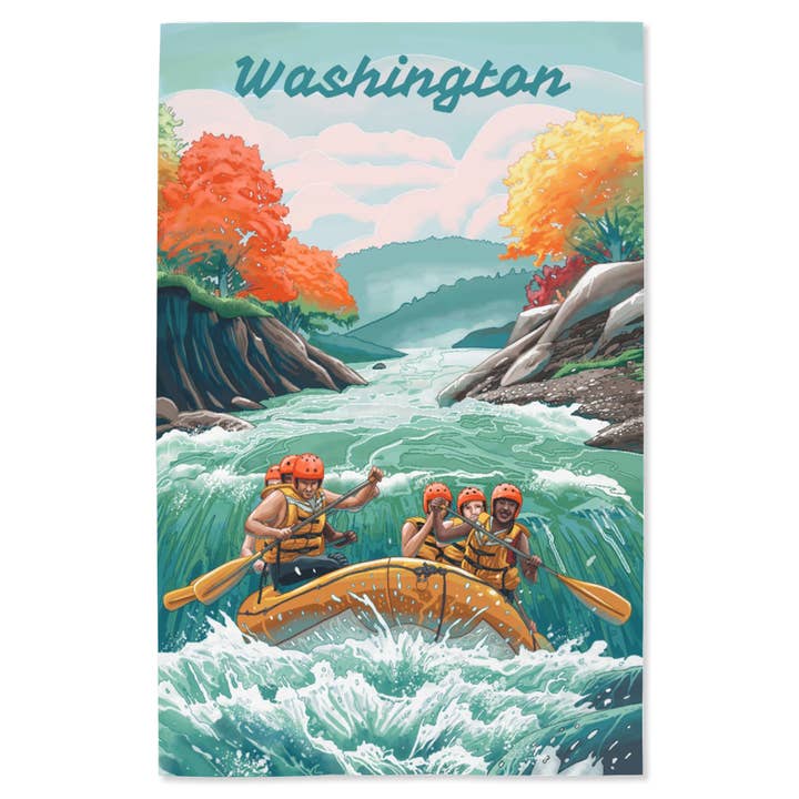 GICLEE PRINT Washington, Seek Adventure, River Rafting for wholesale by Lantern Press