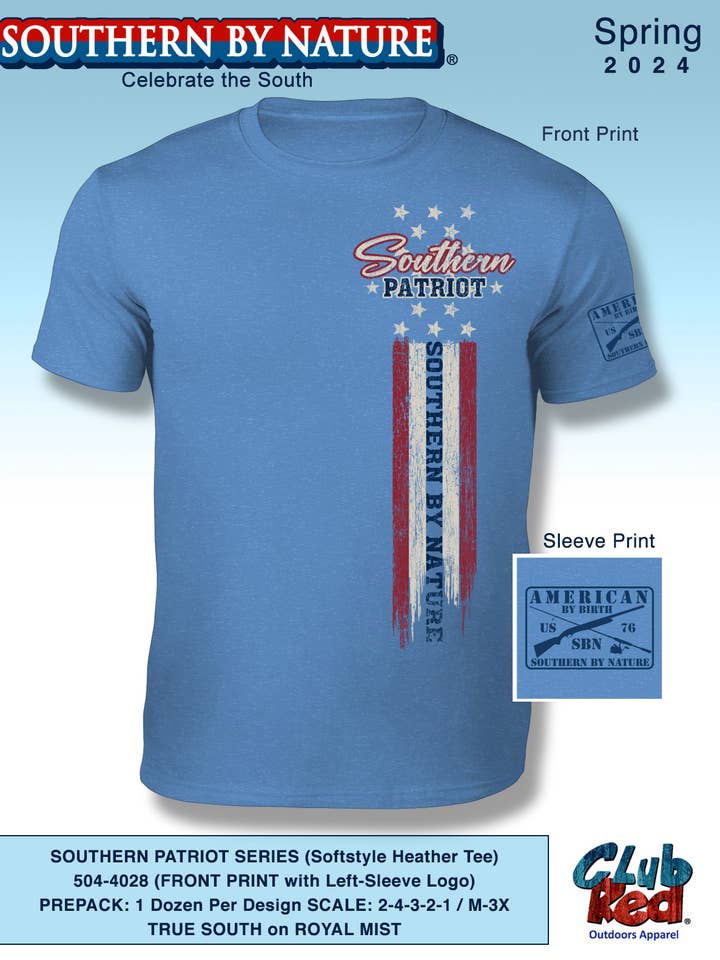 T-shirt patriotique pour homme, le plus vendu.
True Southern. pour la vente par CLUB RED OUTDOORS
