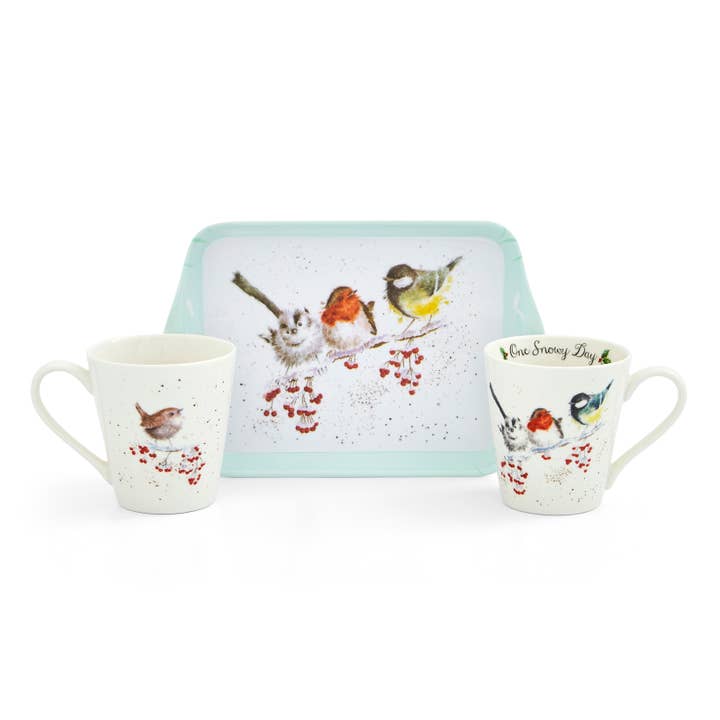Portmeirion, Spode, Pimpernel, Nacthmann, Wrendale Designs - Wholesale Coffee Mug - Wrendale One Snowy Day (Birds) mug & tray