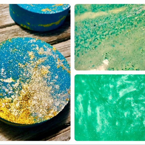 Bombe de bain d'eau sirène 5oz pour la vente par Southern Fleek Bath LLC