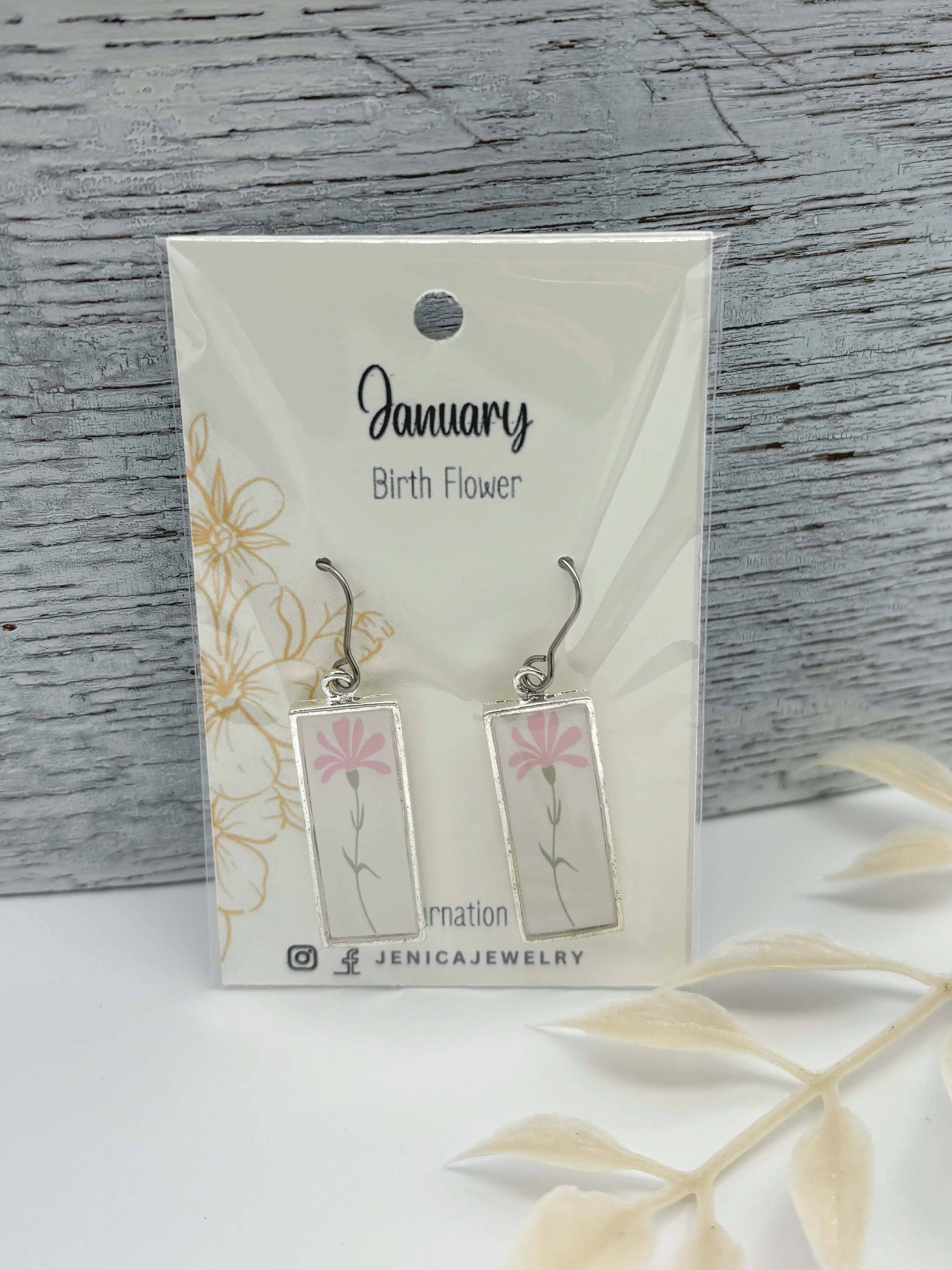 Jenica Jewelry - Wholesale Dangle Earrings - Birth Flower Earrings- Multiple Options15