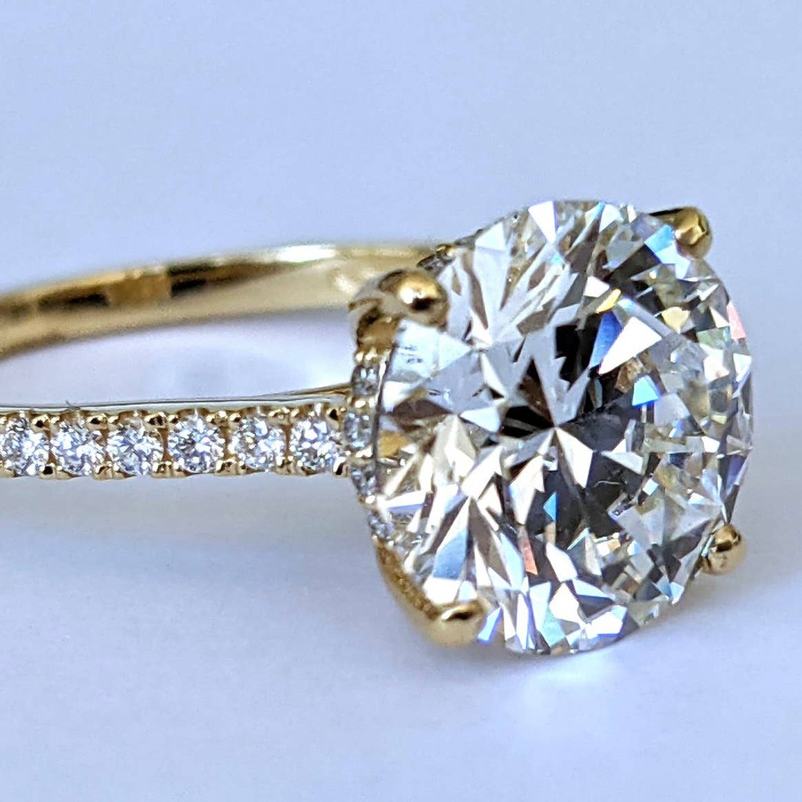 Lifetime Jewelers - Wholesale Engagement Ring - 3 CT VS Clarity Round Lab Grown Diamond Engagement Ring 14k5