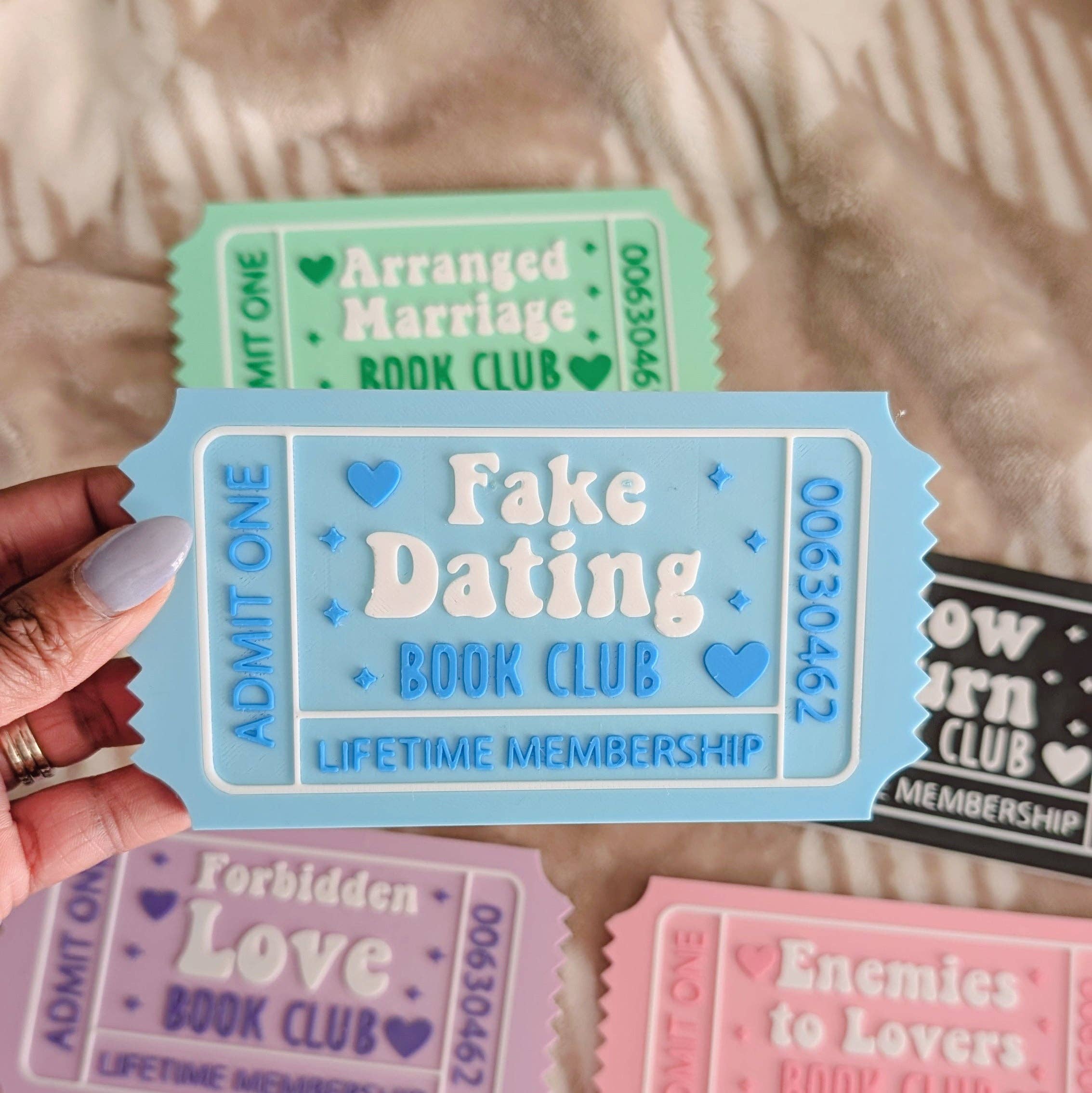 The Gift Genie LLC - Wholesale Bookend - Romance Reader Book Ticket Bookshelf Leaner4