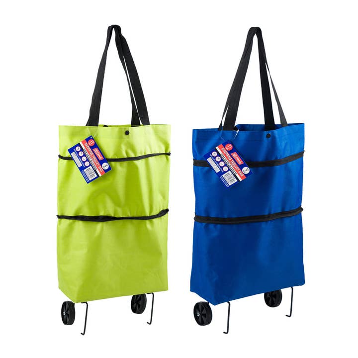 Deluxe Import Trading - Wholesale Shopping Cart - TROLLEY 19''H w/2 WHEELS 2AST