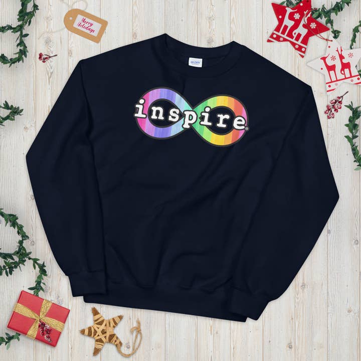 Inspire Neurodiversity Awareness Rainbow Infinity Unisex-Creme für den Großhandel von inspire