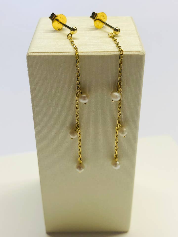 Bladformede Øreringe Dourado Sølv 925 for engroshandel hos DEMARCA