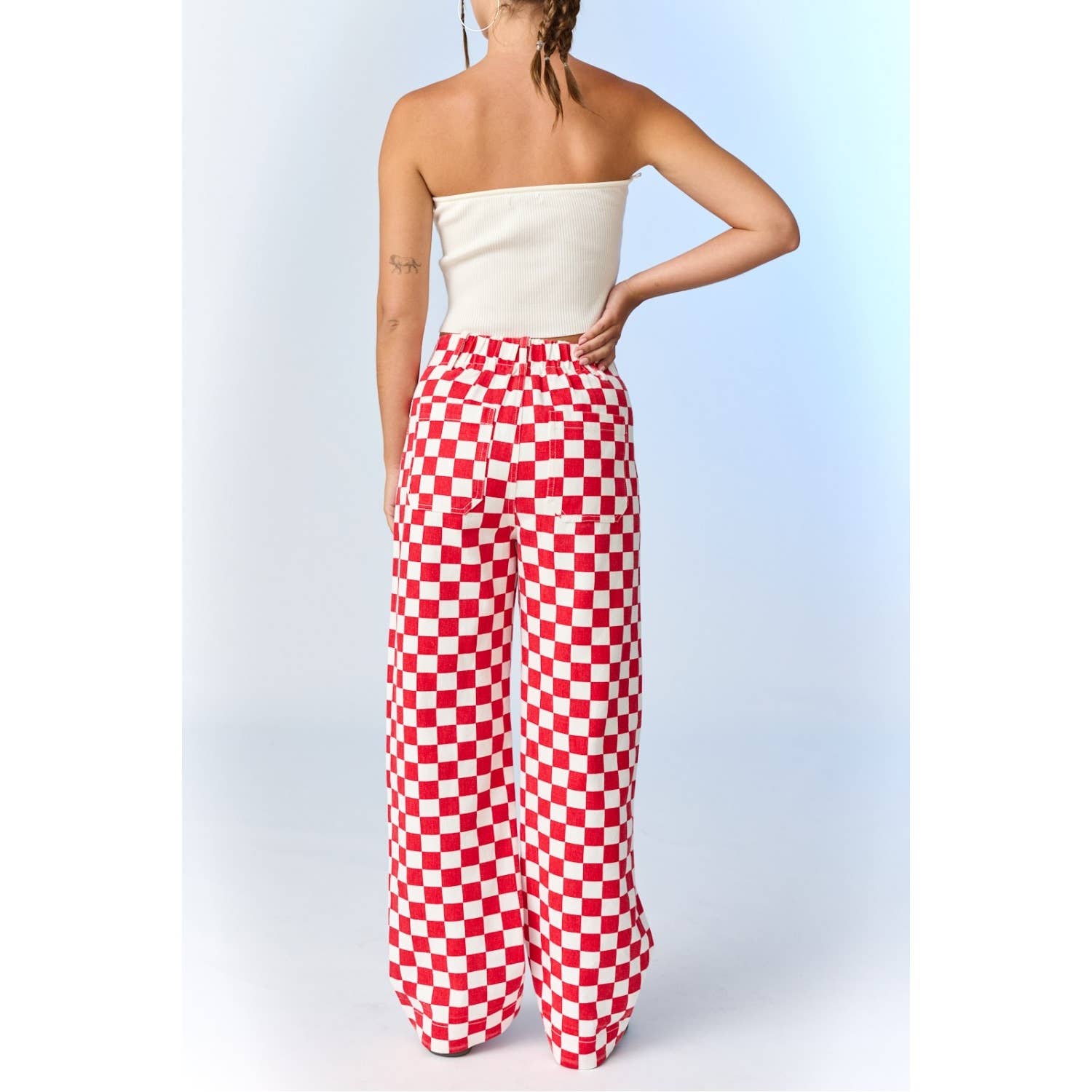 Apolline - Wholesale Pants - Women's - Demi Checkered Bottoms w Elastic Band8