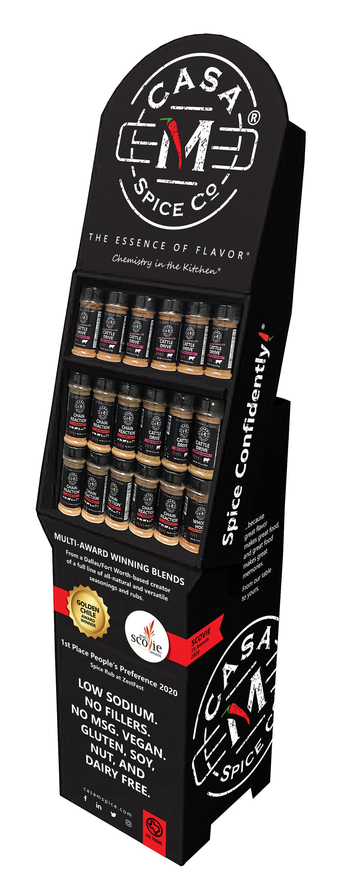 Casa M Spice Co LLC - Wholesale Retailer Display - Food & Drink - 36 Count Display Shippers3