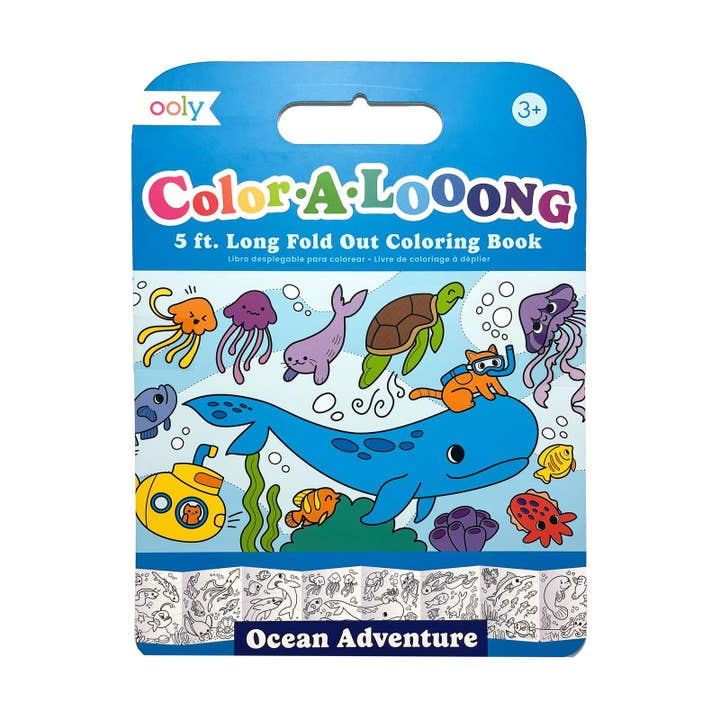 Color-A-Looong: Fold Out Coloring Book - Ocean Adventure (5 for wholesale by OOLY