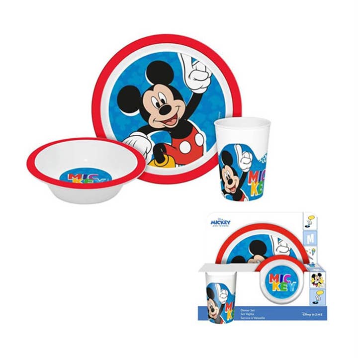 Mickey Meal Set Plate Bowl Glass for wholesale by TSJJ