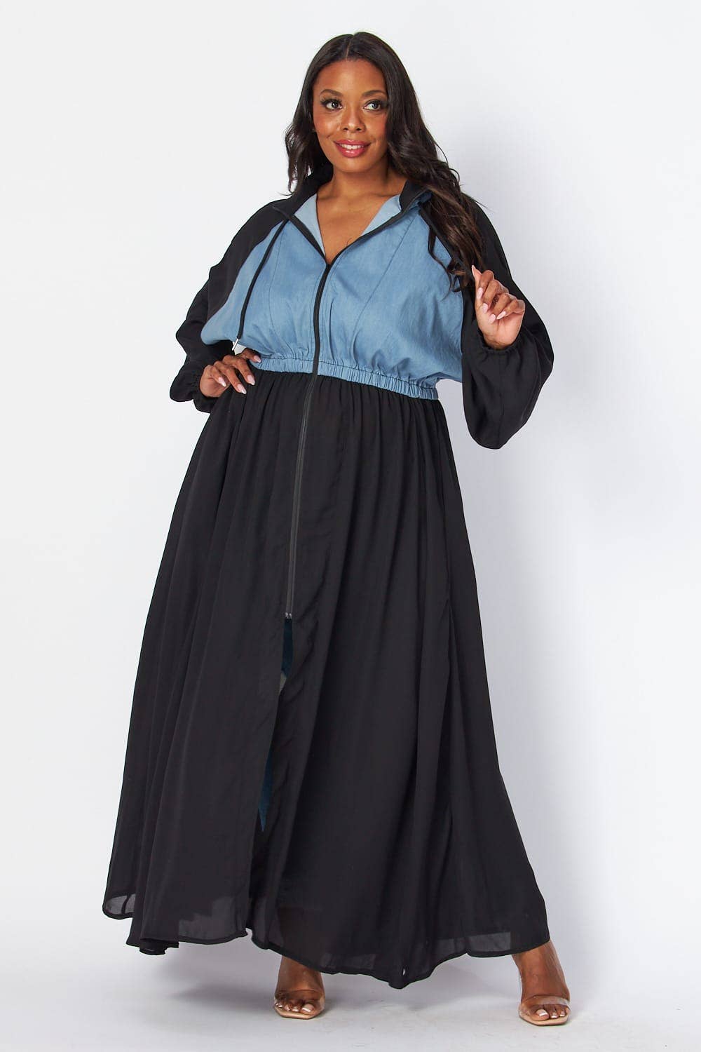DENIM BLACK Plus Dress for wholesale on Faire1