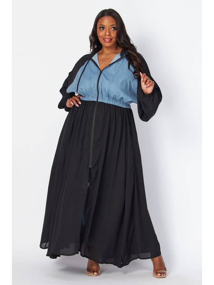 DENIM BLACK Plus Dress for wholesale on Faire1