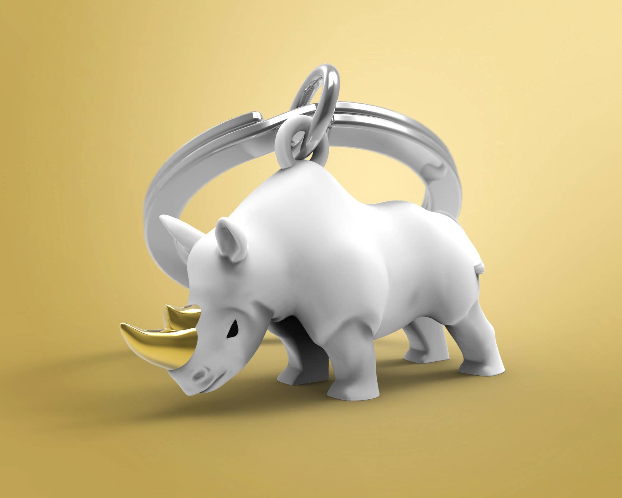 Anew International Corp. - Wholesale Keychain - Unisex - RHINO KEYRING (WHITE)4