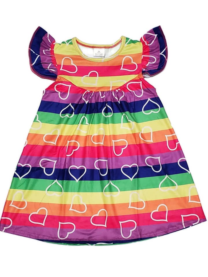 Whole Lotta Love Milk Silk Flutter Dress for wholesale by Great Lakes Kids Apparel