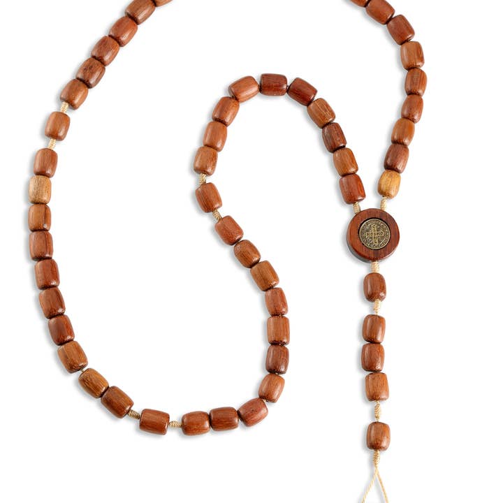 Jatoba St Benedict Large Rosary for wholesale by Catholica Shop