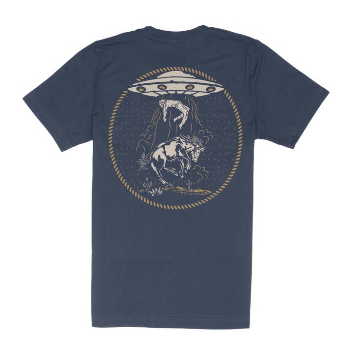 Sendero Provisions Company - Wholesale Screen Printed T-Shirt - Unisex - Charros & Aliens T-Shirt
