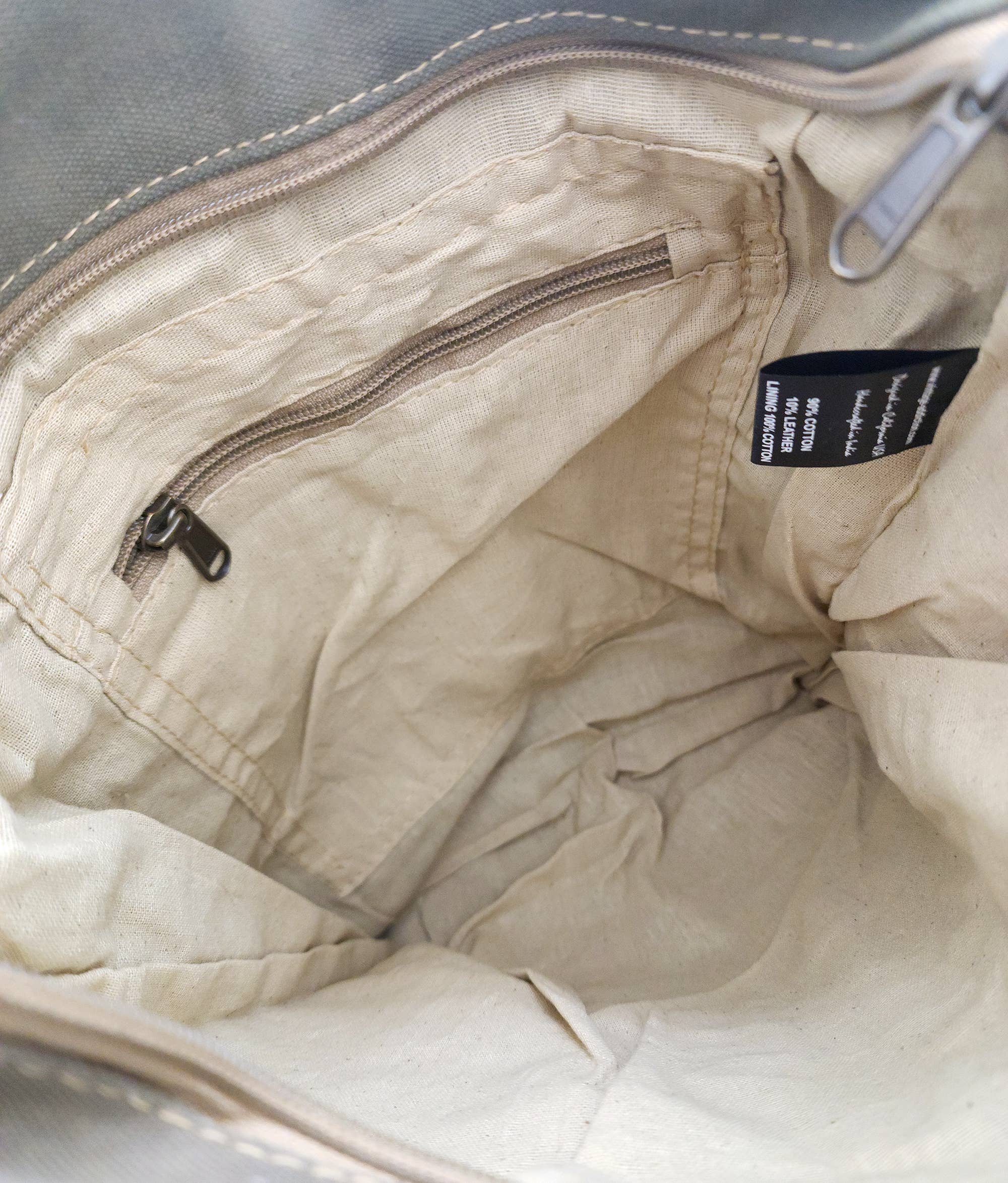 Vintage Addiction - Wholesale Backpack - Women's - Recycled Military Tent Backpack/Crossbody w/ Vintage Fabric5