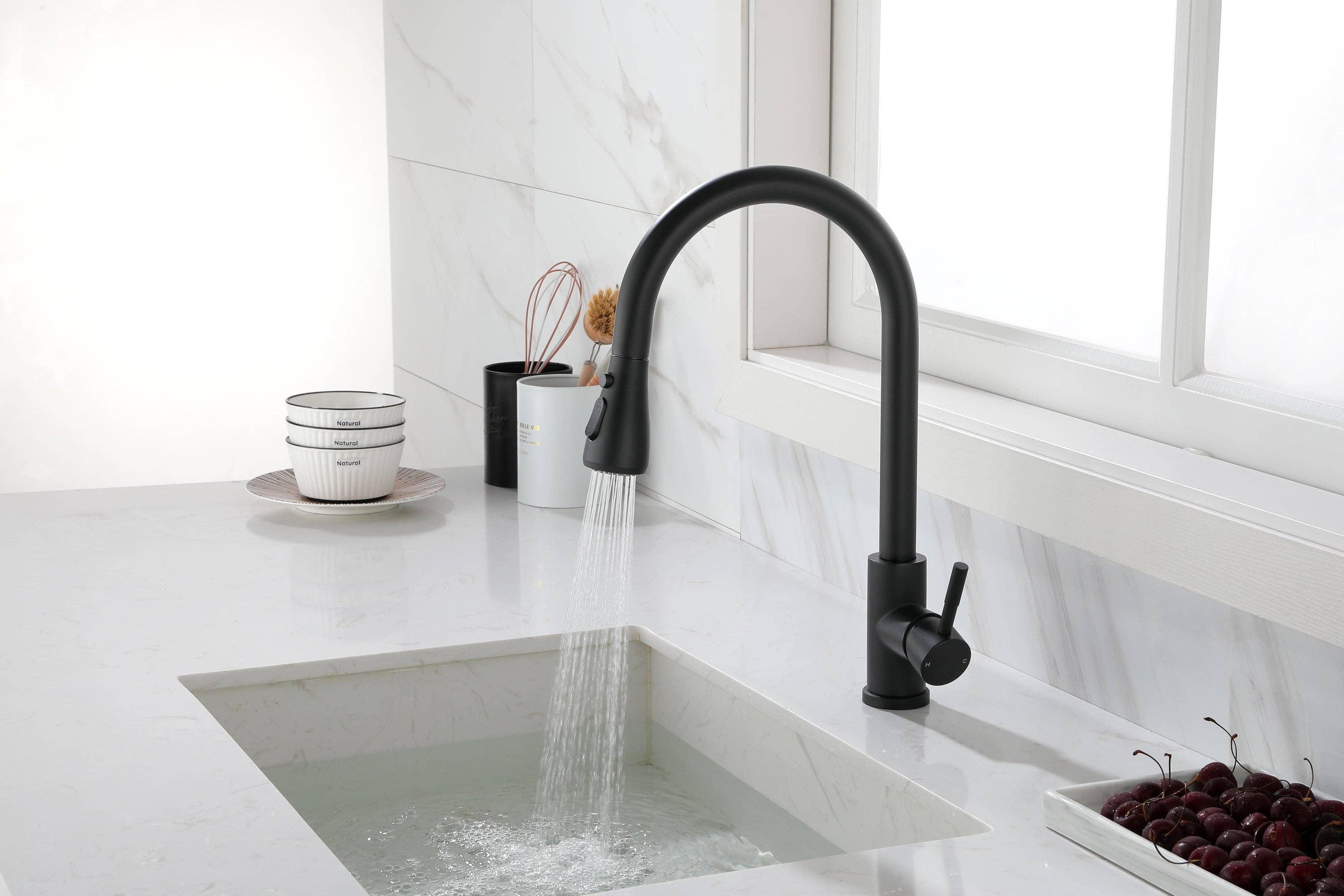 39F Inc. - Wholesale Kitchen Tool/Gadget - Matte Black Kitchen Faucet with Pull-Out Sprayer18