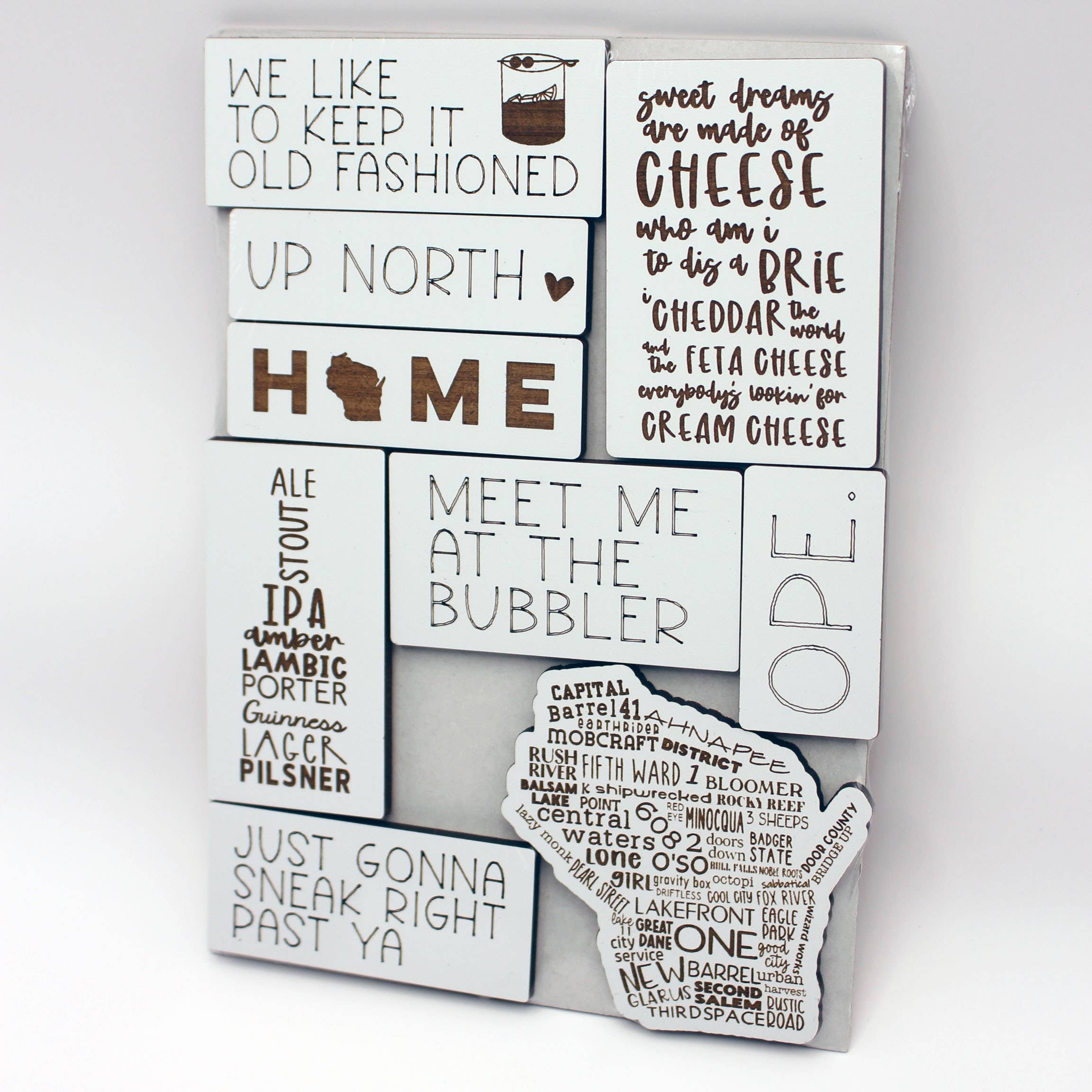 Novotny Designs - Wholesale Magnet - Wisconsin themed refrigerator magnet set5