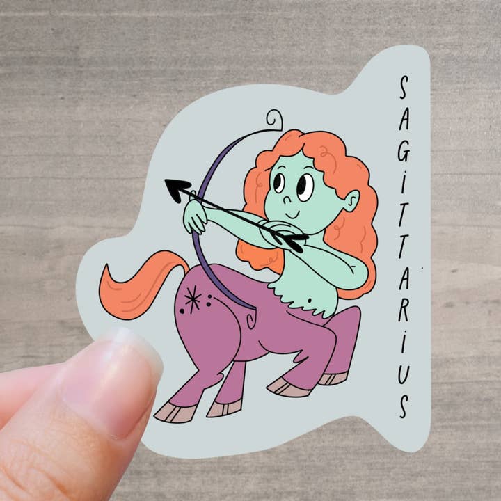 Vinylsticker Sagittarius Zodiac Astrology Sign voor wholesale door Mollie Rose Art Co
