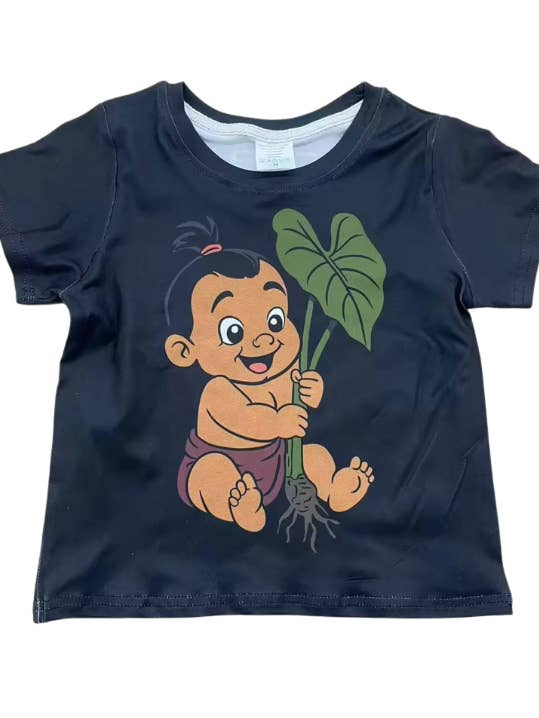 Maglietta Baby Kalo (nera) per la vendita all'ingrosso da parte di Soul Valid Hawai`i