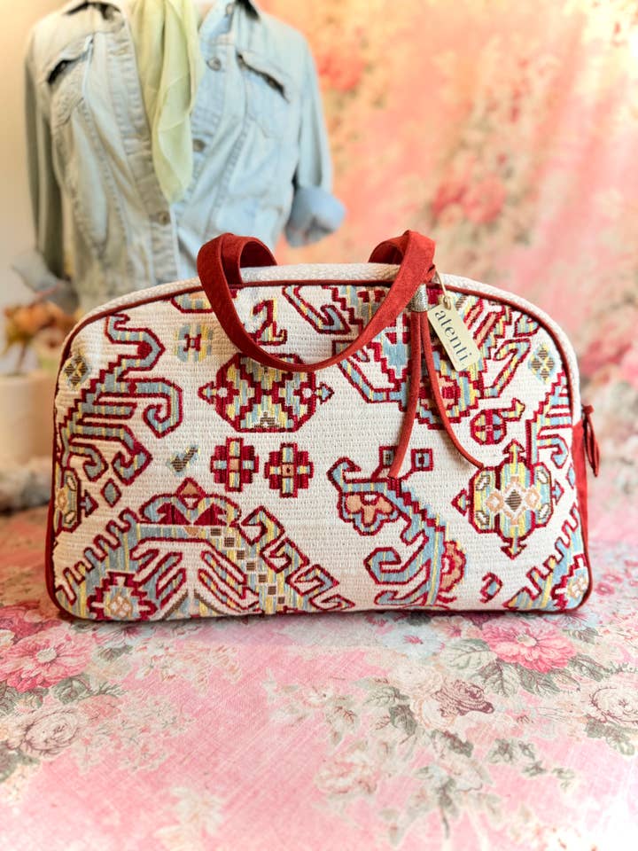 Handmade Atenti "Tribe" Overnighter Weekender Bag – USA-Made Vintage Southwest Duffle for wholesale by Atenti