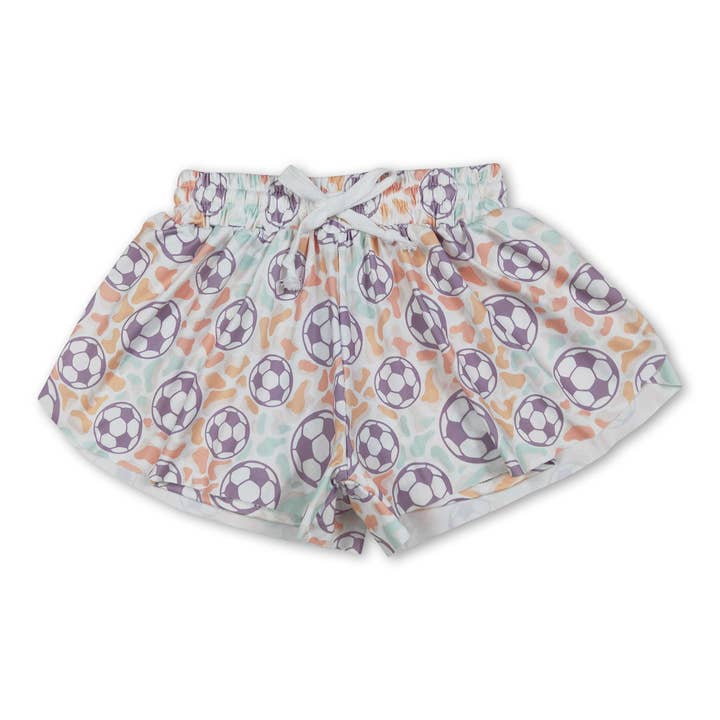 Colorful leopard soccer baby girls summer shorts for wholesale by Yawoo Garments