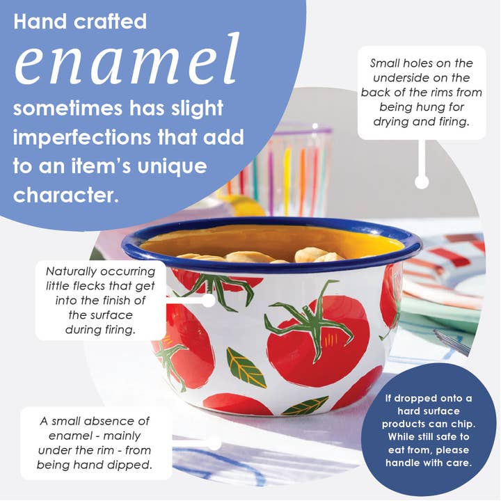 Talking Tables UK - Wholesale Bowl - Enamel Bowls Set | Mixed 12 Pack | Spring | Summer |
