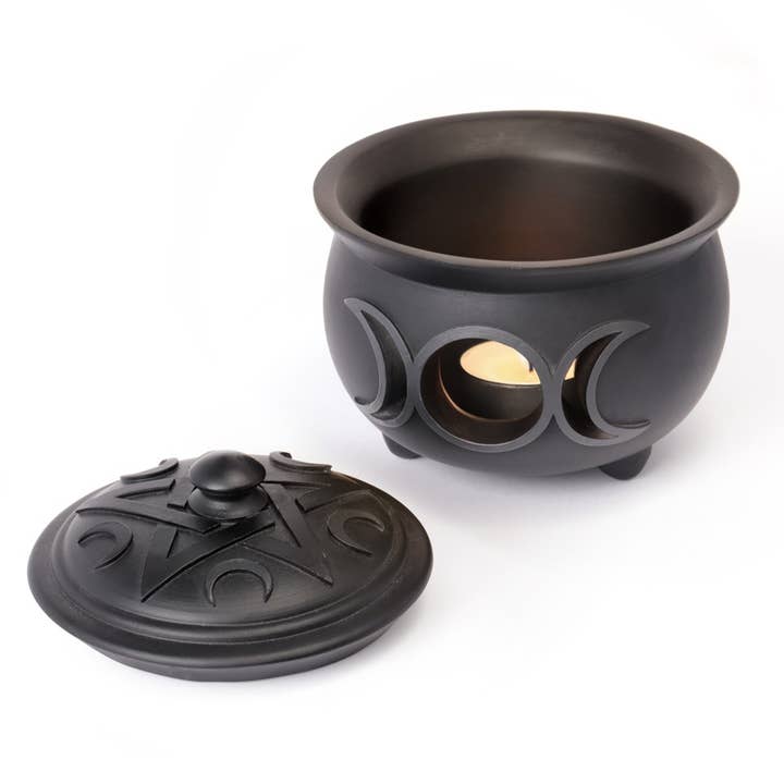 Alchemy England – wholesale Jewellery box/organiser – Triple Moon Cauldron Pot (Casket / Box)1