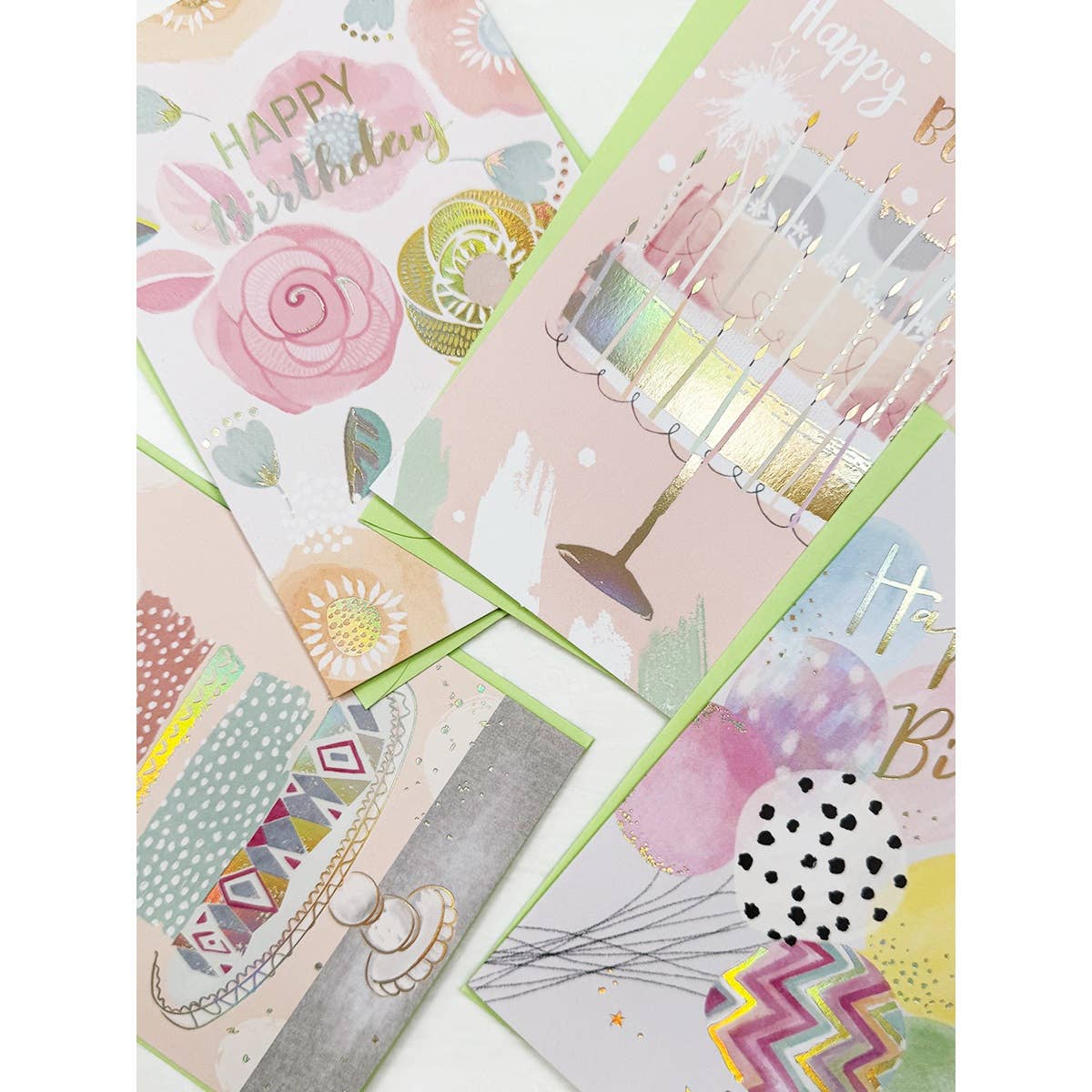 MIX COLOR Large Happy Birthday Cards for wholesale on Faire2