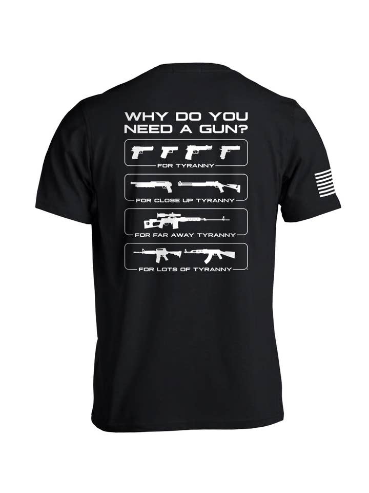 Shield Republic - Wholesale Screen printed t-shirt – Men′s - Why Do You Need A Gun