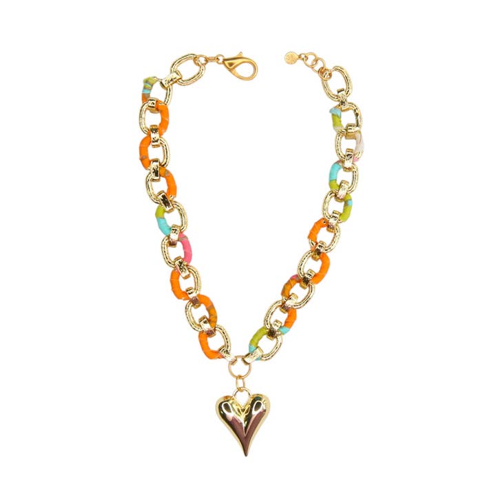 Collier Zaza en Melon Rose pour la vente par Catherine Page Jewelry