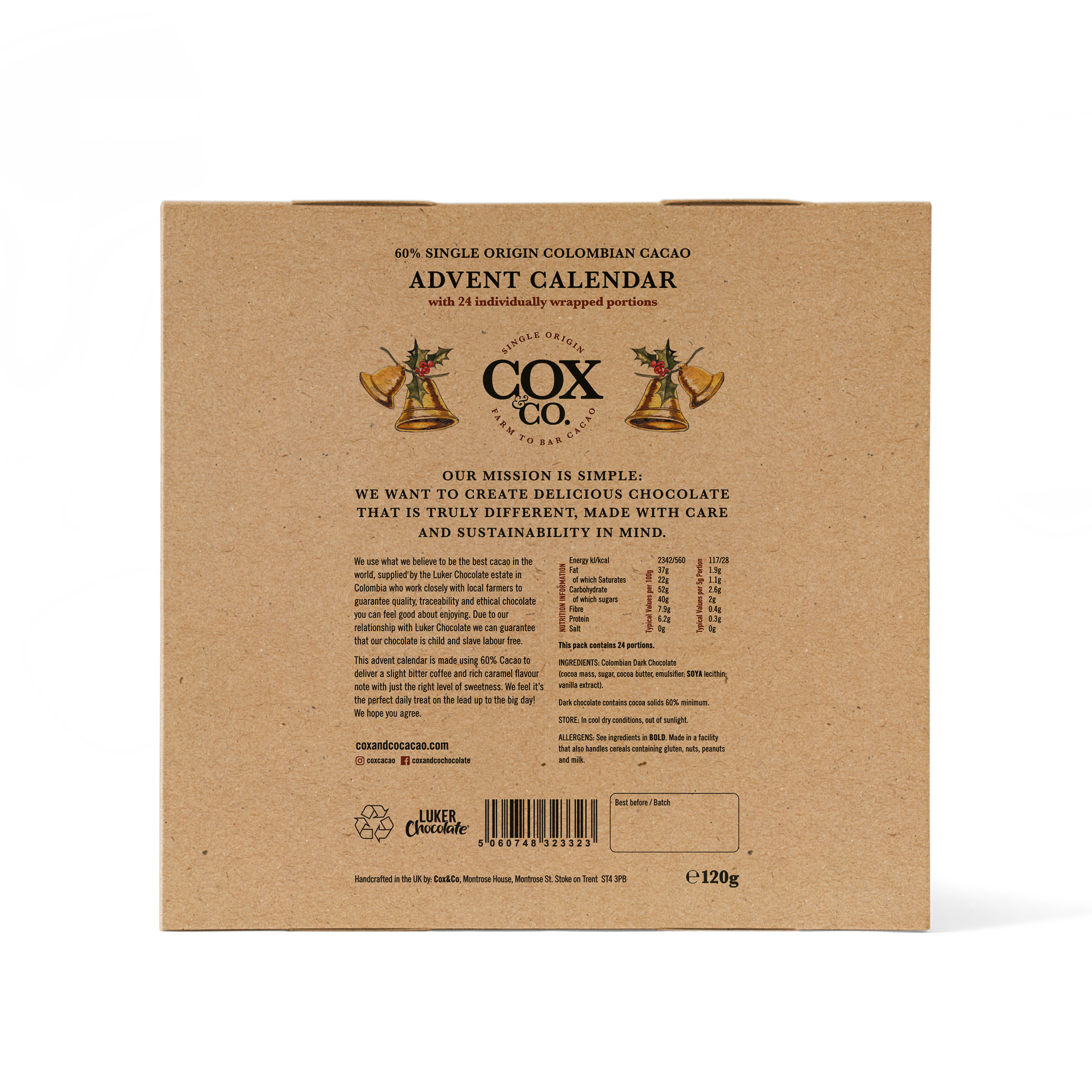 Cox&Co – wholesale Advent calendar – Advent Calendar - 60% Dark Chocolate 2