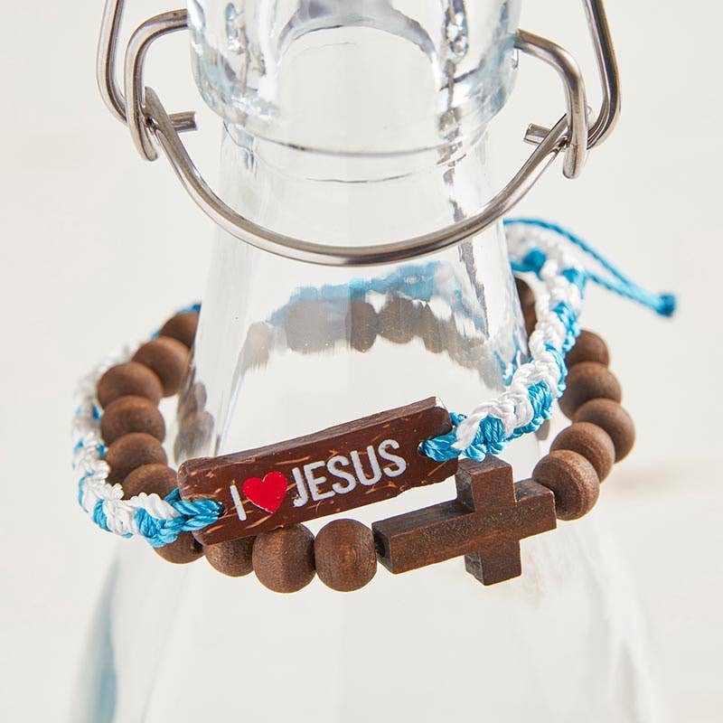 Faithworks by Creative Brands - Wholesale Beaded Bracelet - Wood Bead Bracelet - Dark Brown1