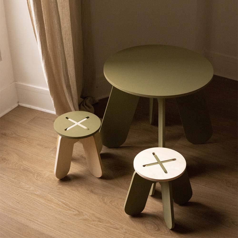 Babai - Wholesale Stool - Kids Wooden Stool X khaki4