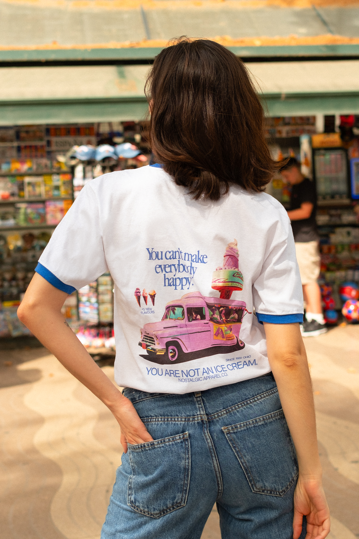 Nostalgic Apparel - Wholesale Screen Printed T-Shirt - Unisex - You Are Not an Ice Cream | Ringer Tee8