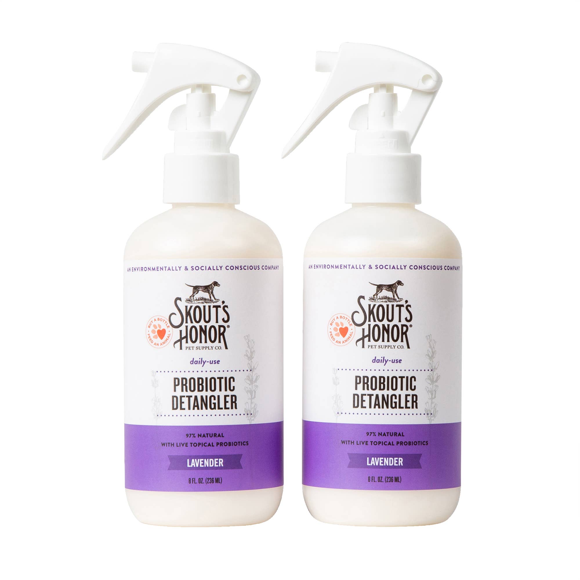 Pet Palette Distribution - Wholesale Pet Grooming Aid - Dog - Skout's Honor Probiotic Daily Use Detangler Lavender 8 oz3