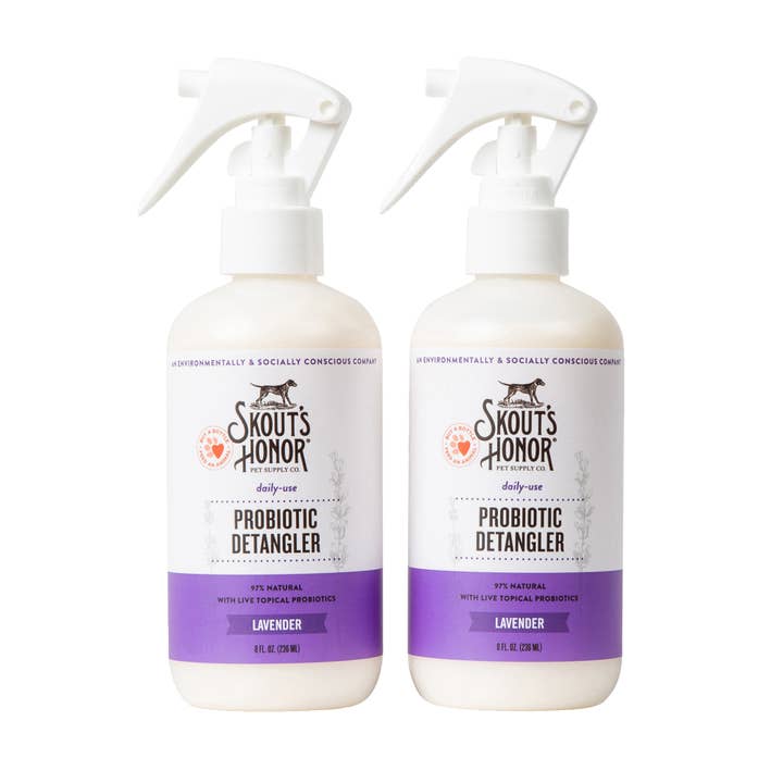 Pet Palette Distribution - Wholesale Pet Grooming Aid - Dog - Skout's Honor Probiotic Daily Use Detangler Lavender 8 oz3