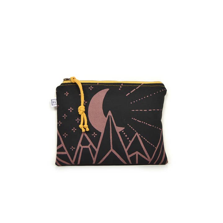 Cosmetic Pouch - Moonbeam // Large Canvas Clutch for wholesale by Rachel Elise Studio