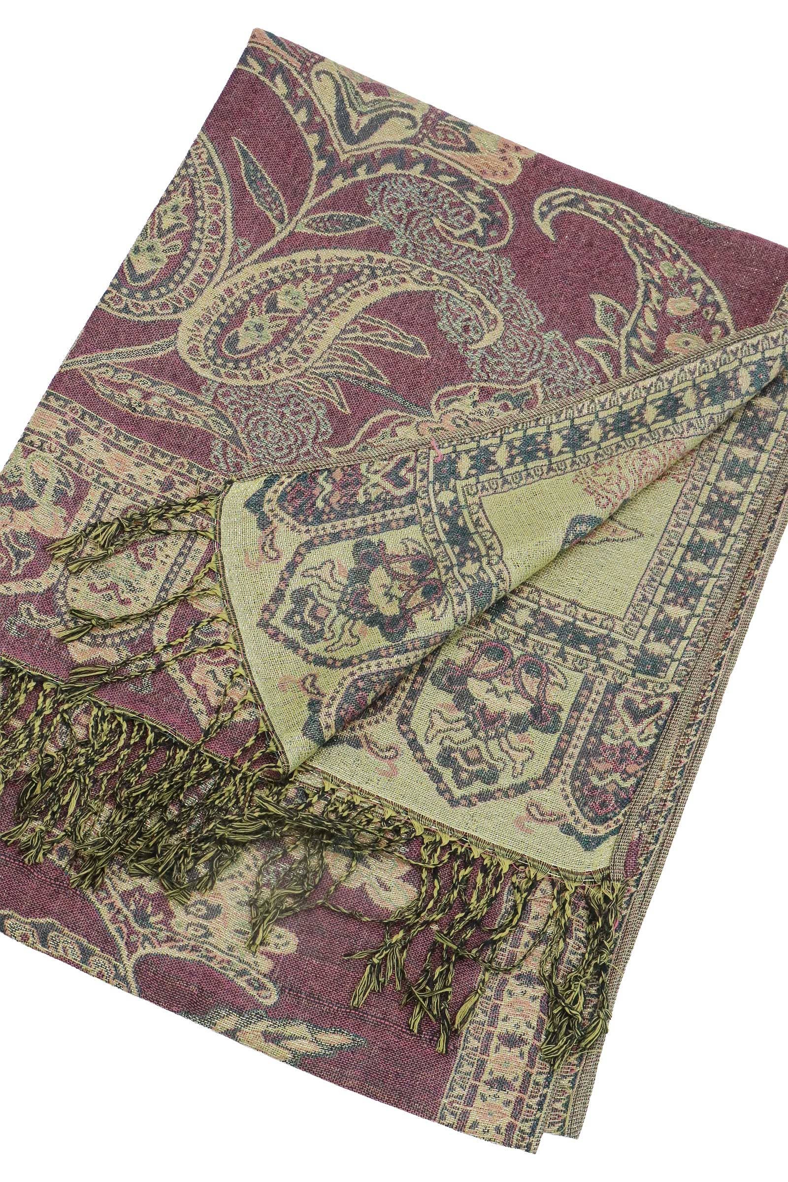 Assorted Paisley Vineyard Metallic Twist Pashmina Shawl for wholesale on Faire20